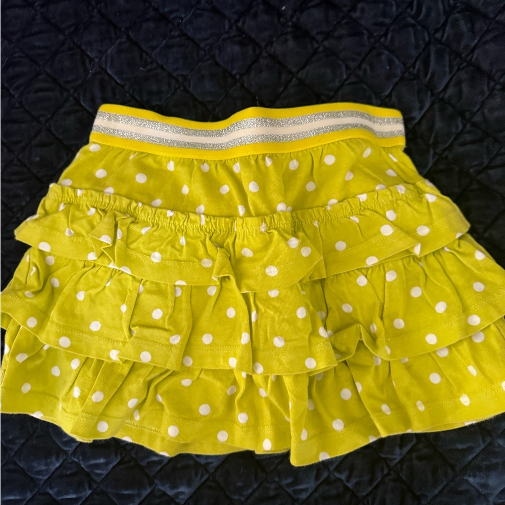 Boden Polka Dot Ruffle Skirt